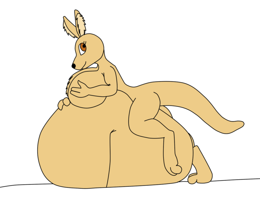 Very pregnant amber by. Kangaroo clipart fat cartoon
