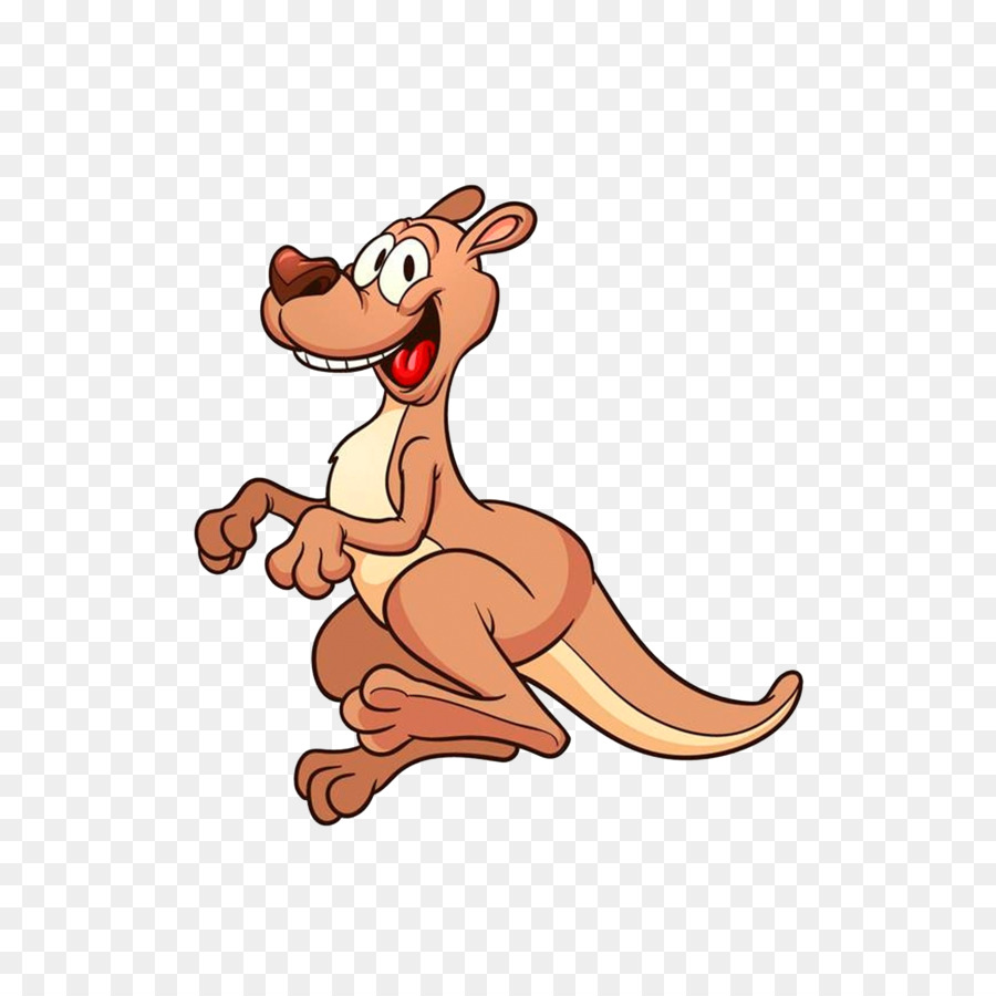 kangaroo clipart happy cartoon