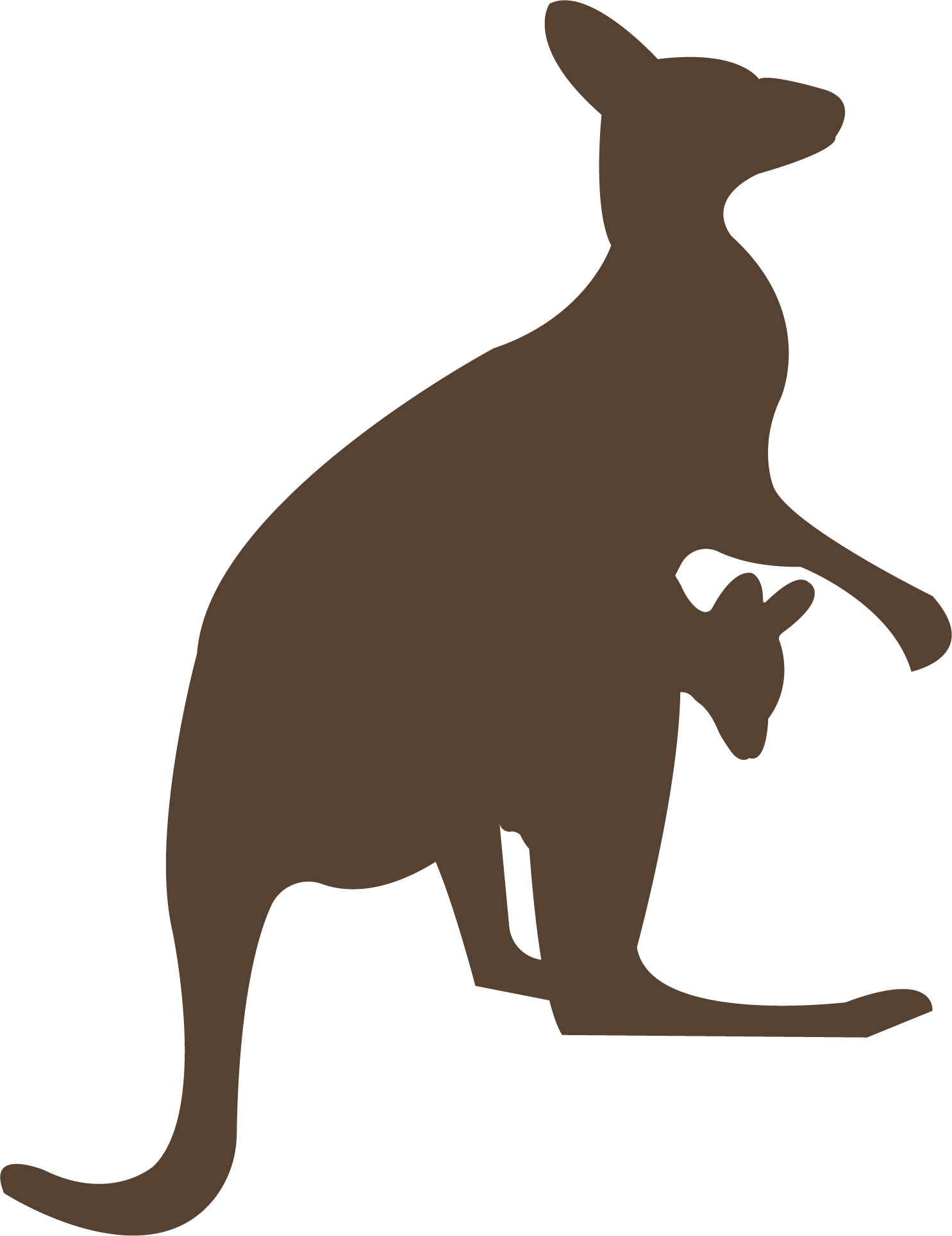 kangaroo clipart mask