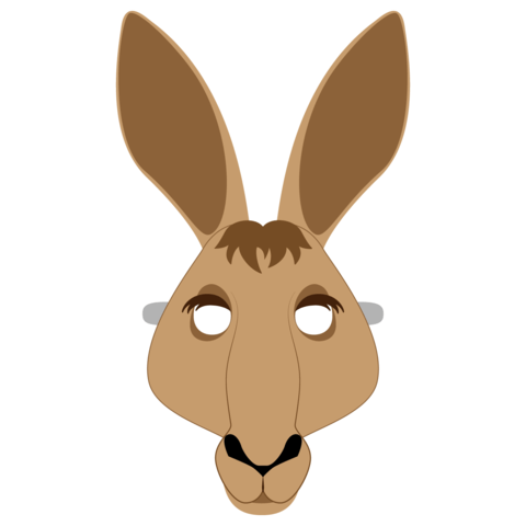 kangaroo clipart mask
