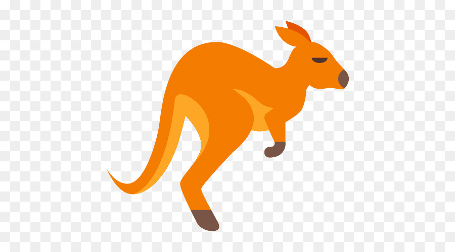 Kangaroo clipart orange. Cartoon illustration 