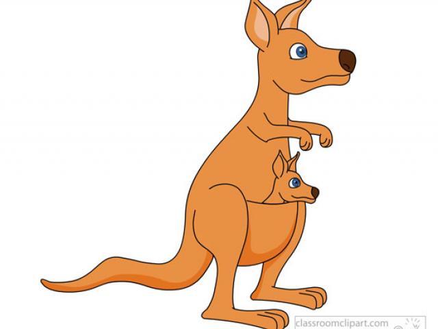 X free clip art. Kangaroo clipart orange