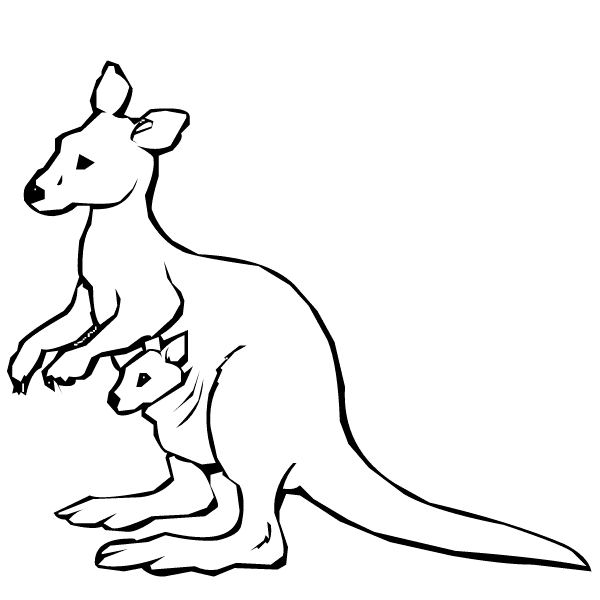 kangaroo clipart printable