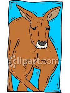 Kangaroo clipart sad cartoon. A looking royalty free