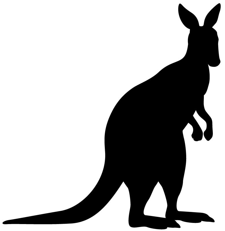 kangaroo clipart shadow