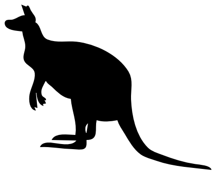 kangaroo clipart shadow