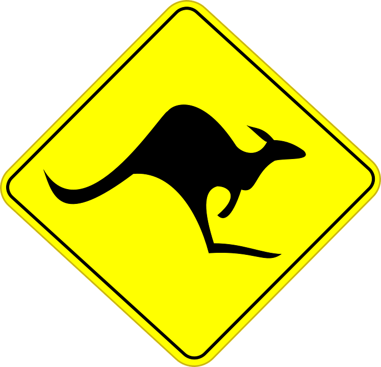 Road australia transparent png. Kangaroo clipart sign