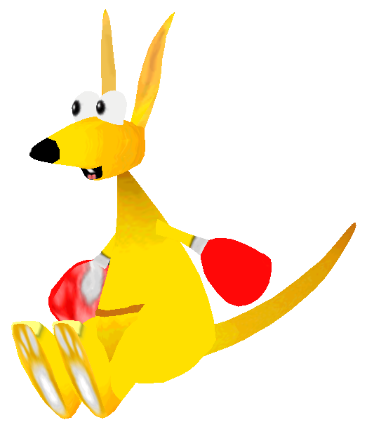 Kangaroo clipart yellow. Kao render the game