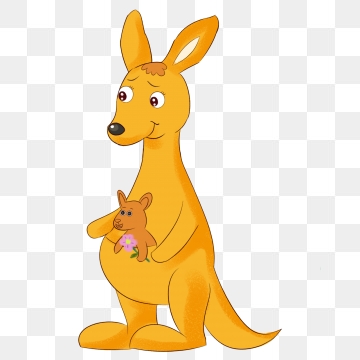 Images png format clip. Kangaroo clipart yellow