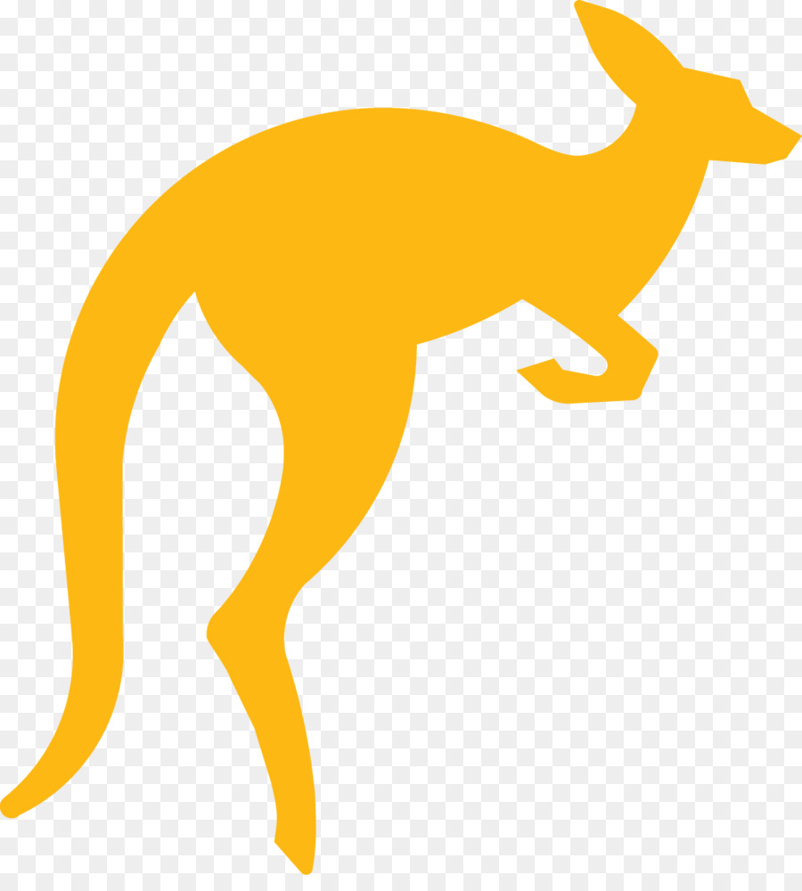Kangaroo clipart yellow. Cartoon wildlife 
