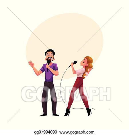 karaoke clipart couple