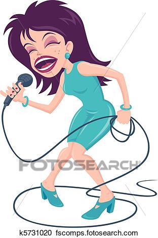 karaoke clipart female singer
