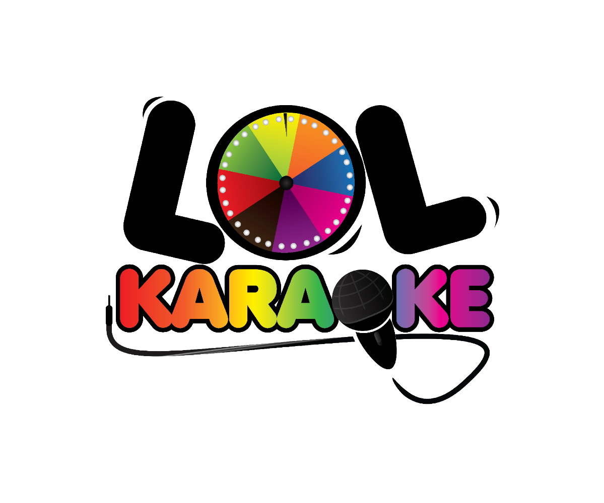 Feminine colorful wheel logo. Karaoke clipart lets