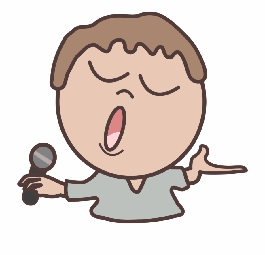 Karaoke clipart lets. Man singing free png