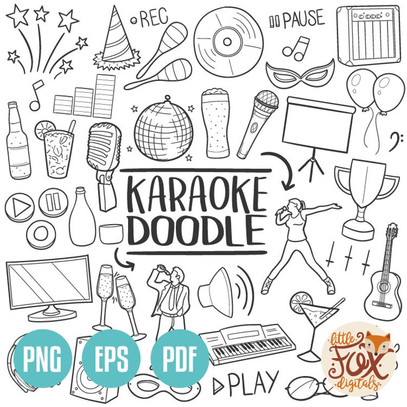 karaoke clipart vector