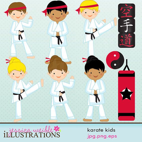 karate clipart cute