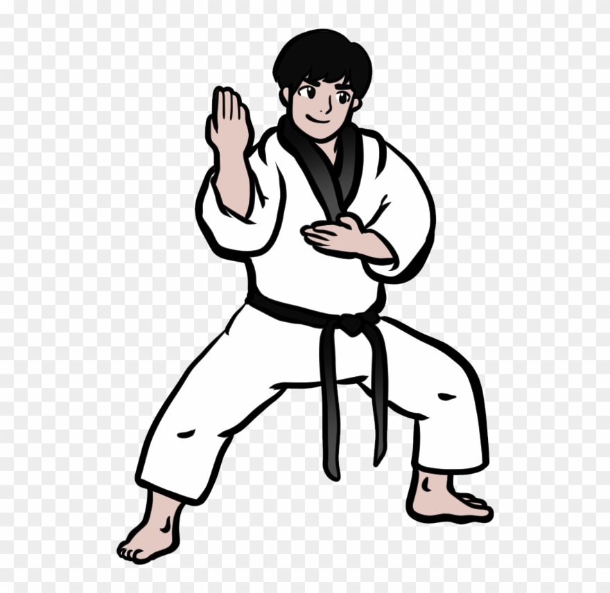 karate clipart draw