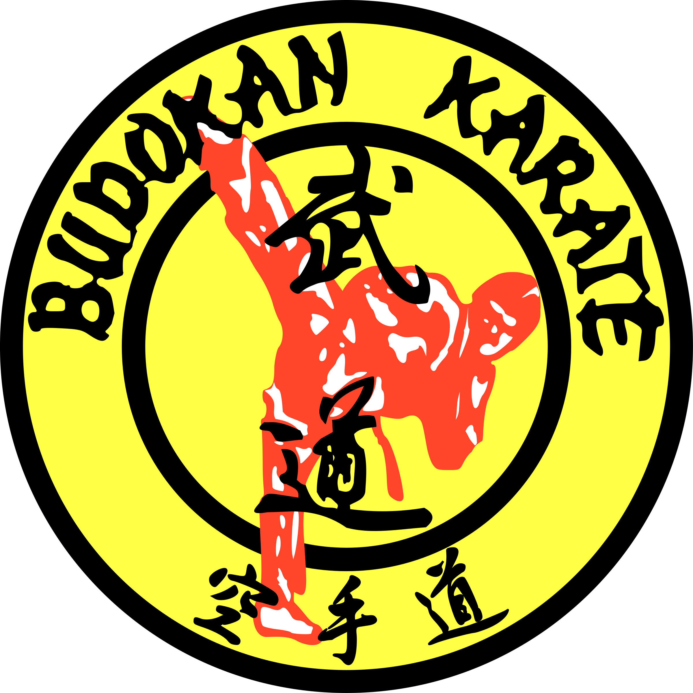 karate clipart line art