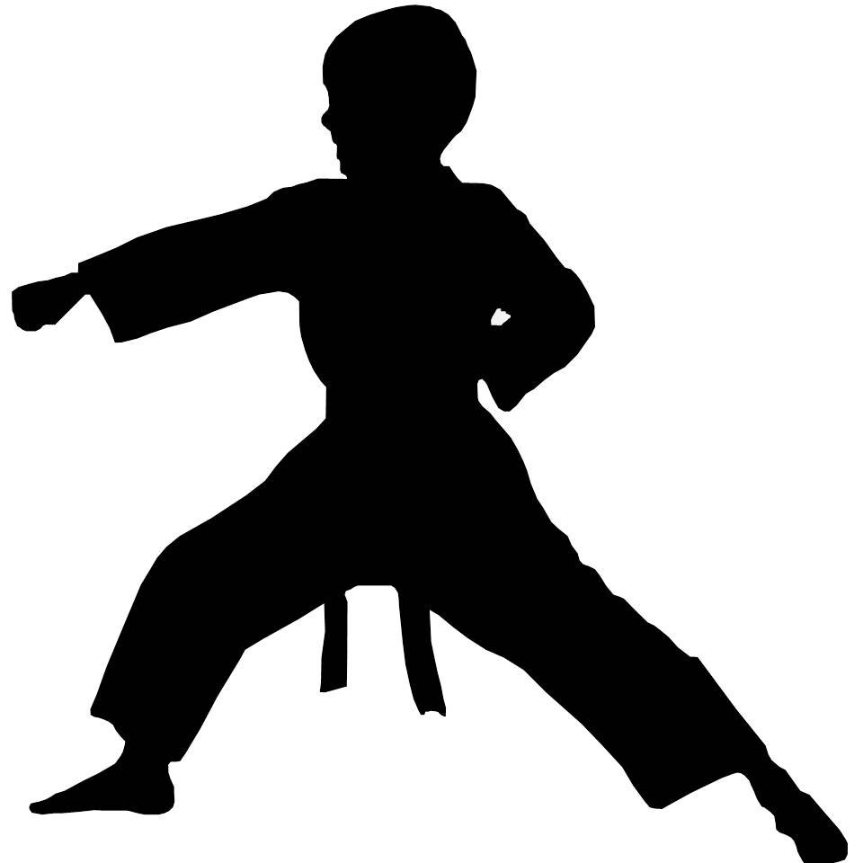 karate clipart silhouette
