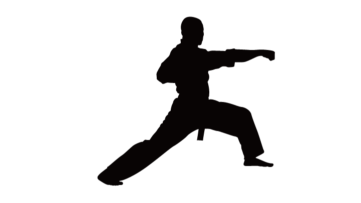 Martial arts silhouette clip. Karate clipart sport figure