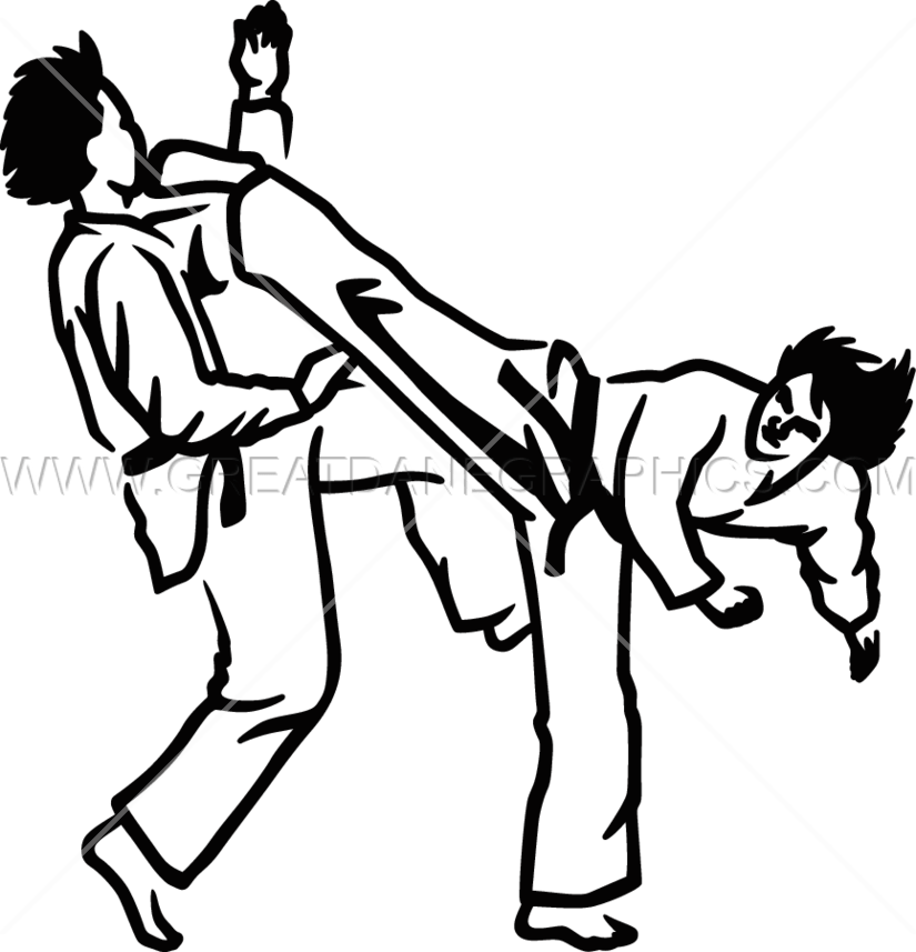 Karate taekwondo sparring