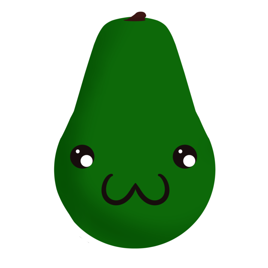kawaii clipart avocado