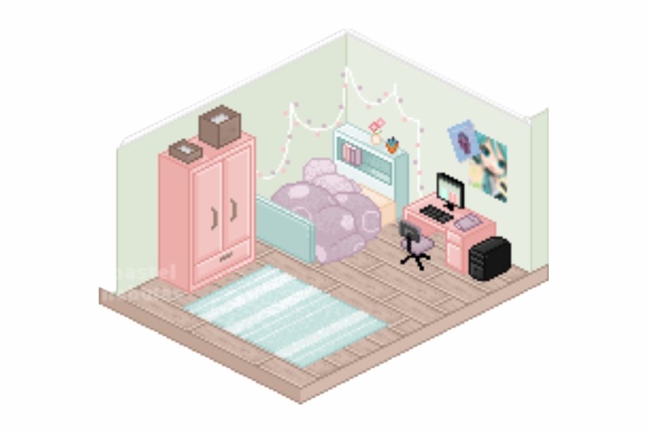 kawaii clipart bedroom