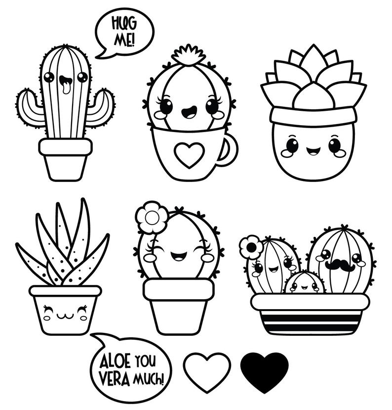 Featured image of post Cute Cactus Drawing Black And White 38 high quality collection of cactus drawing black and white by clipartmag