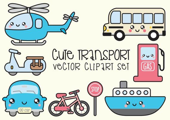 transportation clipart cute