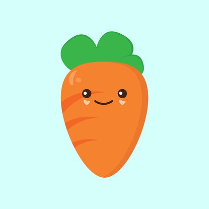 kawaii clipart carrot