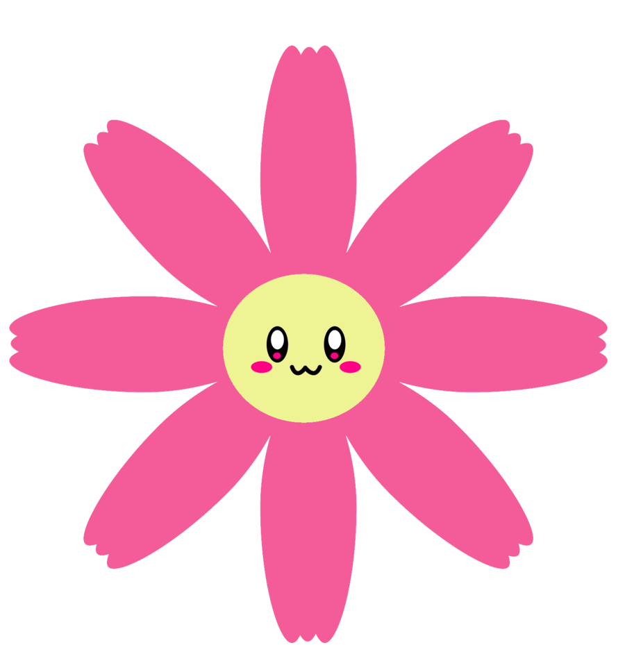 kawaii clipart flower