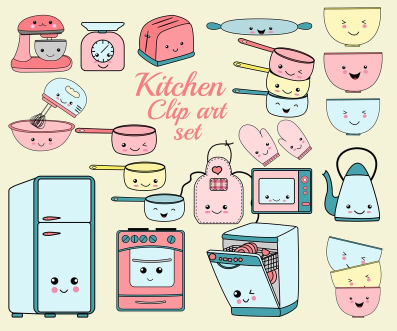 kawaii clipart kitchen