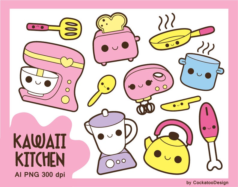 kawaii clipart kitchen