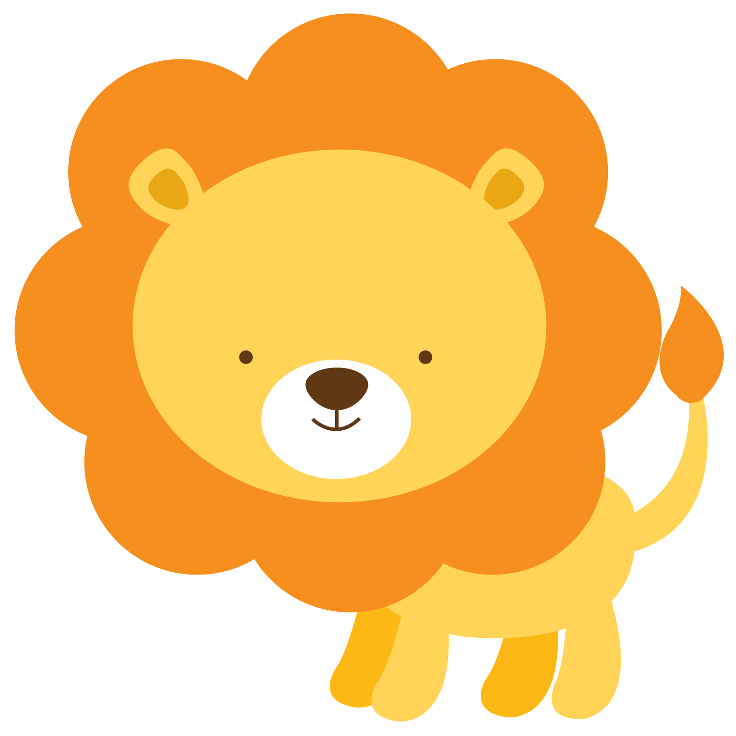 Kawaii clipart lion.  collection of png