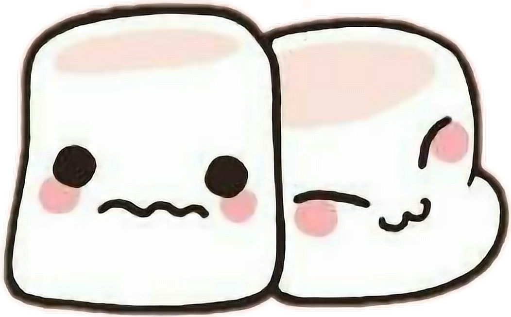 Kawaii pink hug soft. Marshmallow clipart cute