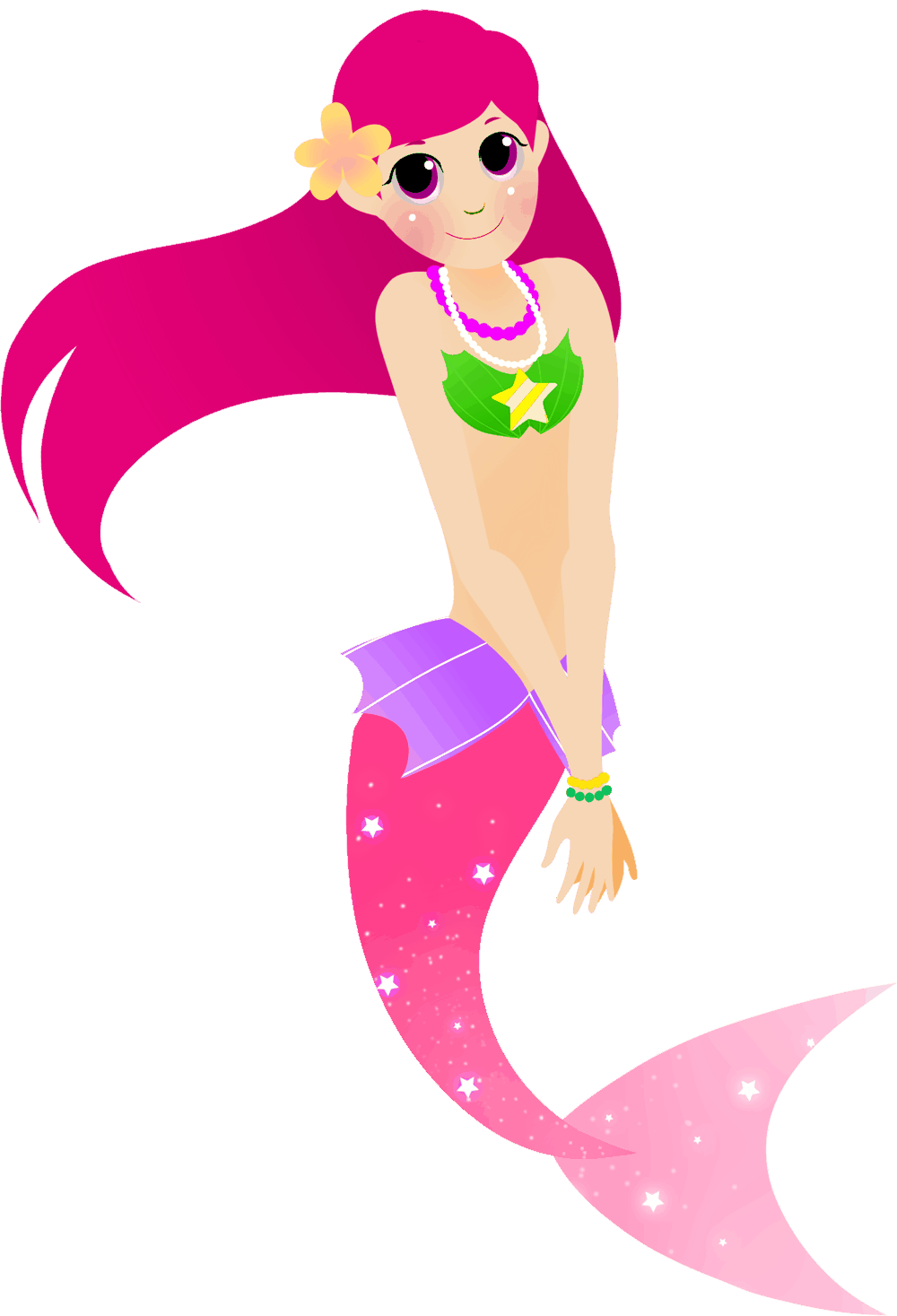 Kawaii clipart mermaid, Kawaii mermaid Transparent FREE