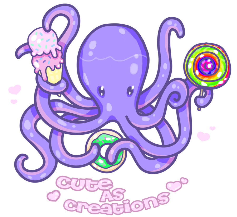kawaii clipart octopus