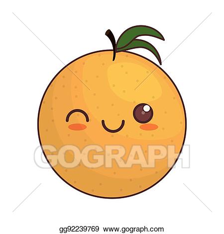 kawaii clipart orange