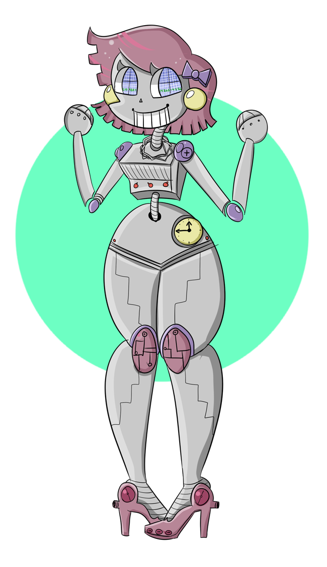  girl by namioki. Kawaii clipart robot