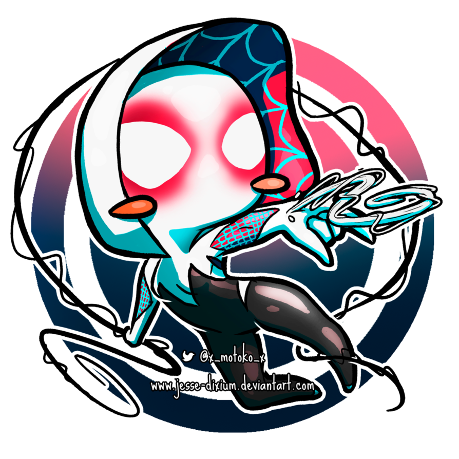 Spider clipart kawaii. Gwen fan art the