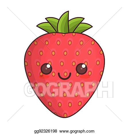 kawaii clipart strawberry