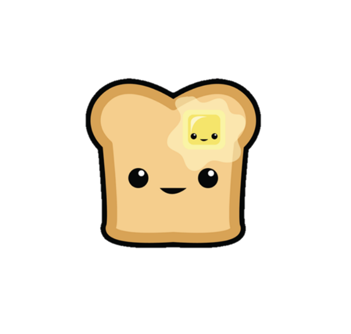 Kawaii clipart toast. Toastedbread cute food