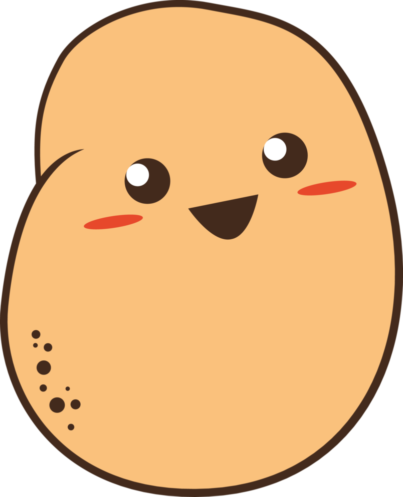 Kawaii by hashtagpony on. Potato clipart cutie