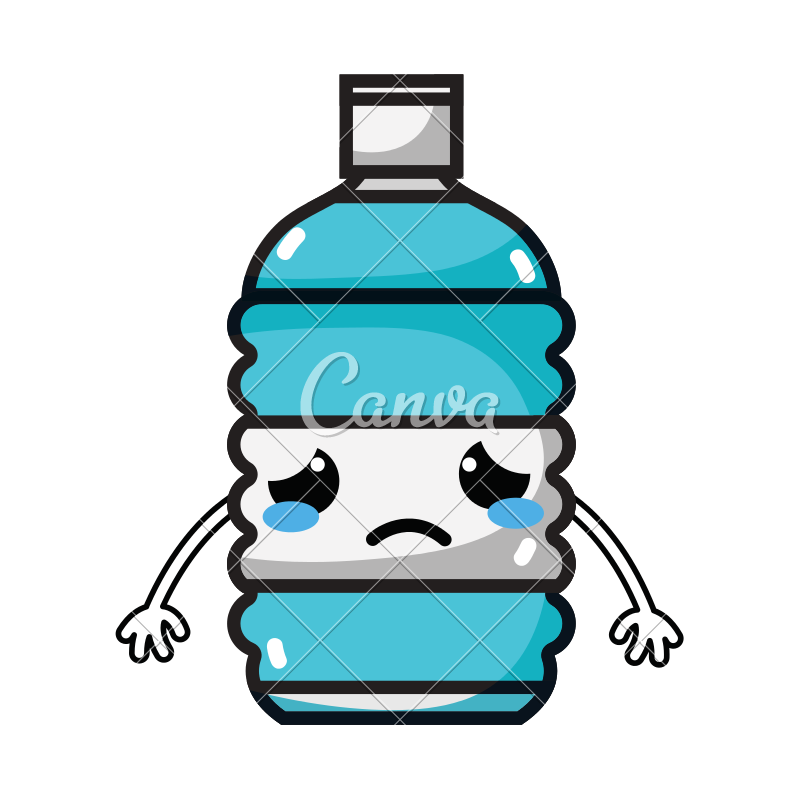 kawaii clipart water bottle