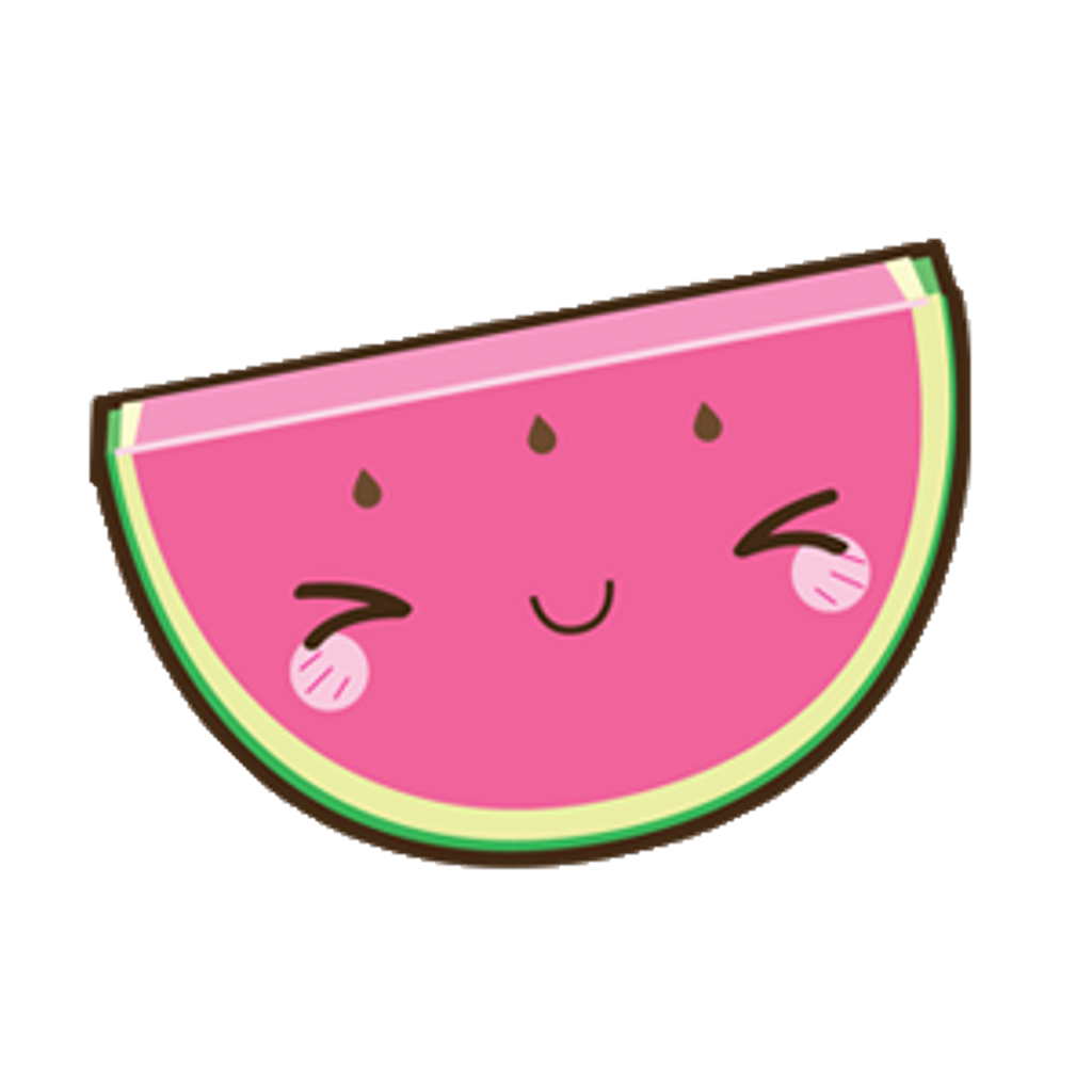 kawaii clipart watermelon