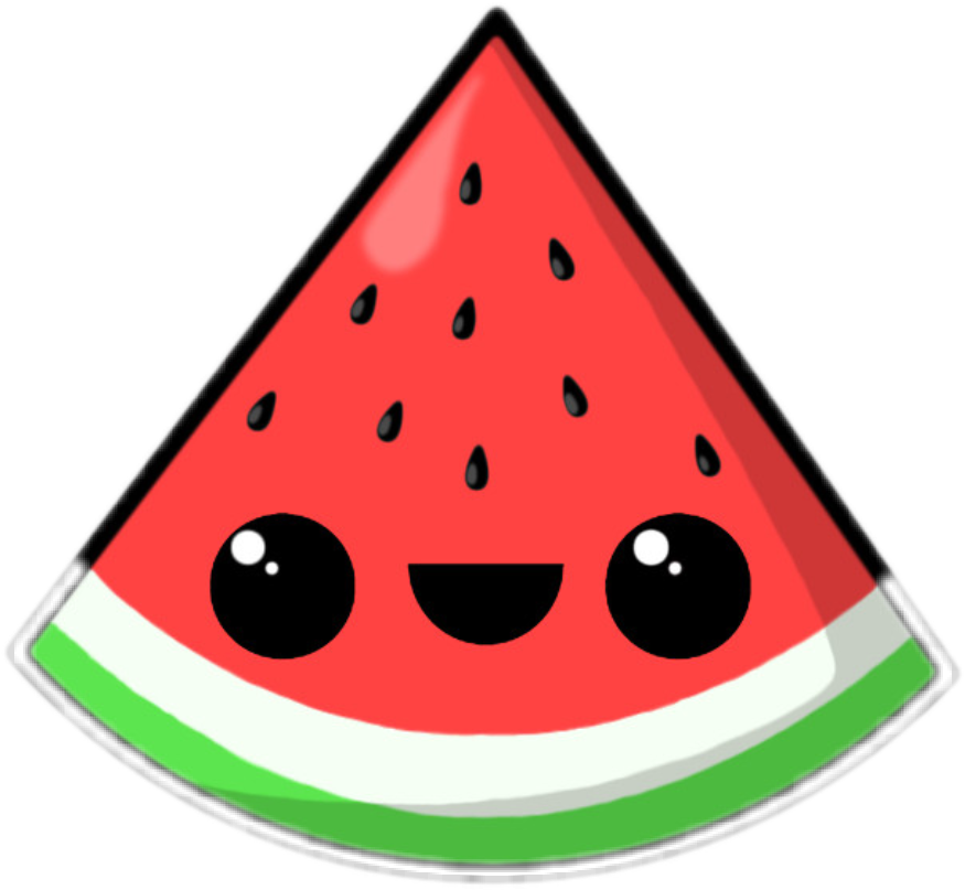kawaii clipart watermelon