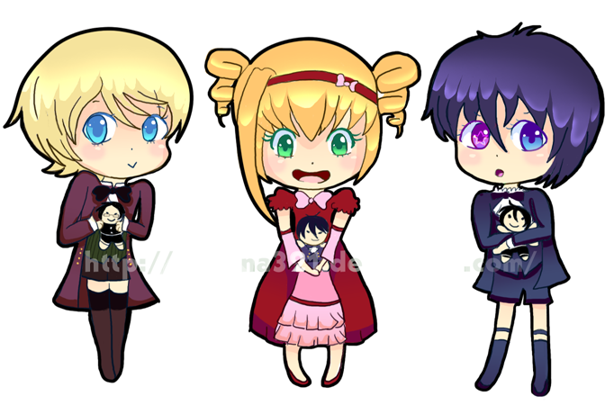 Kawaii clipart wedding. Black butler chibi by