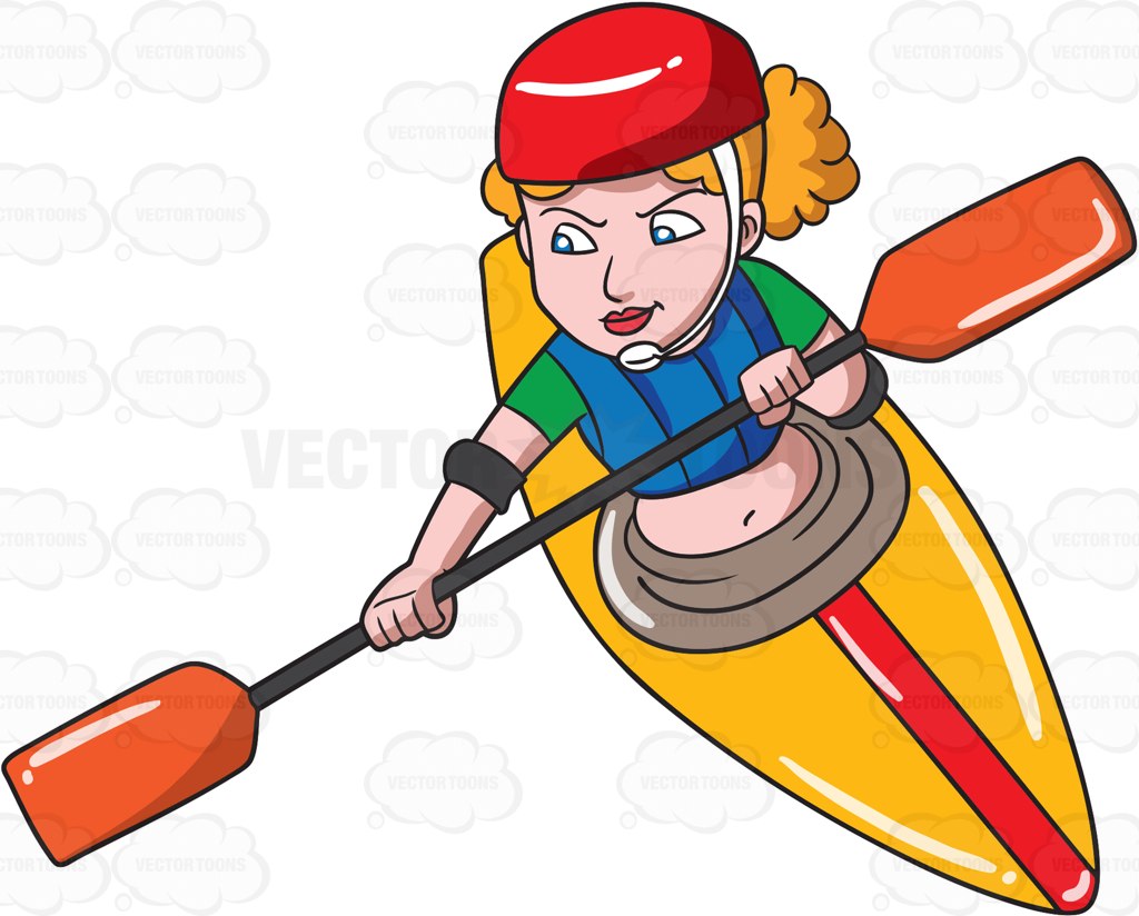 kayak clipart cartoon