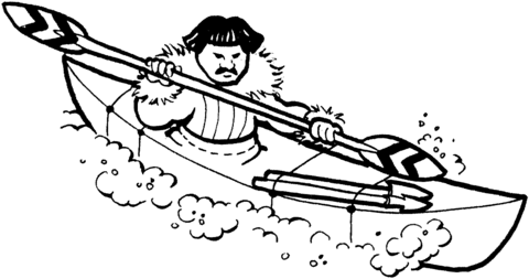kayak clipart inuit