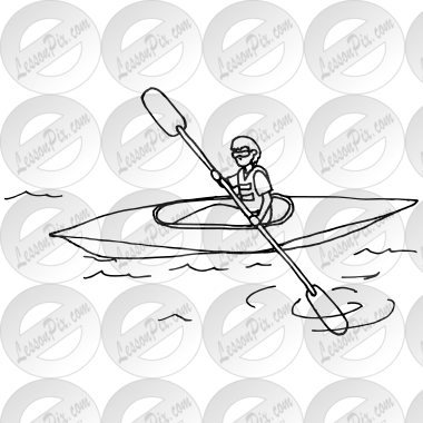 kayak clipart outline